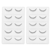 3,5 x 1,5 cm - 10 paires de faux cils en fibre imperméables