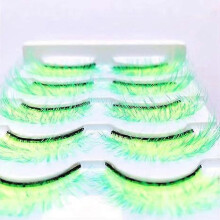Faux cils ombrés en soie protéinée, effet vaporeux et vaporeux, courbure russe D, couleur vison synthétique pour cosplay d'Halloween