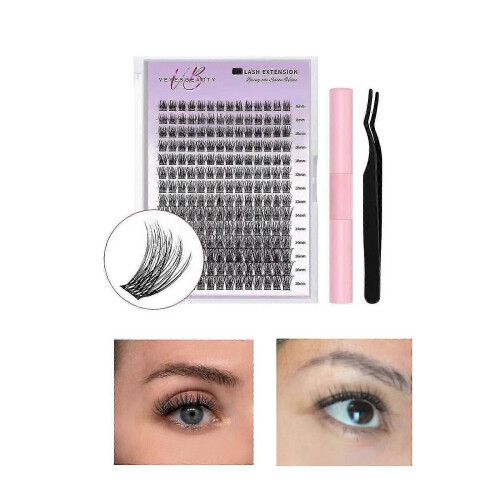 Veyesbeauty Luxebold Cluster Lashes Kit Einzeln Gemischt