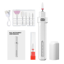Set profesional de taladro de uñas USB, pulidor de uñas eléctrico portátil de 3 velocidades.