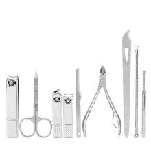 18-teiliges Maniküre- und Pediküre-Set aus Edelstahl mit Nagelknipser und Gesichtspflege-Set