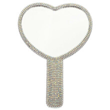Miroir de maquillage portable élégant en strass Multi16x11cm pour femmes – Miroir cosmétique de voyage HD durable