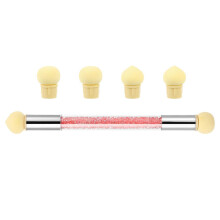 2Pcs Assorted Color Nail Art Sponge Brush Manicure Tool Set