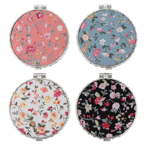 Assorted Color 7x7cm Compact Pocket Makeup Mirror Portable Cosmetic Accessory