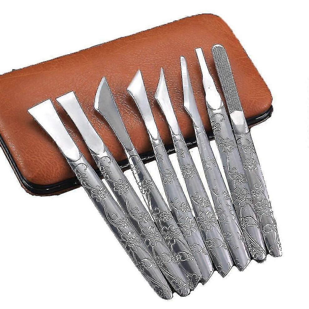 Professional Pedicure Knife Set - Foot File Dead Skin Remover, Corn & Callus Razor Kit