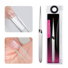 Steel Straight Head Manicure Tweezers for Nail Art Shaping, Accurate Curvature Control, Multi-Use, Multicolor