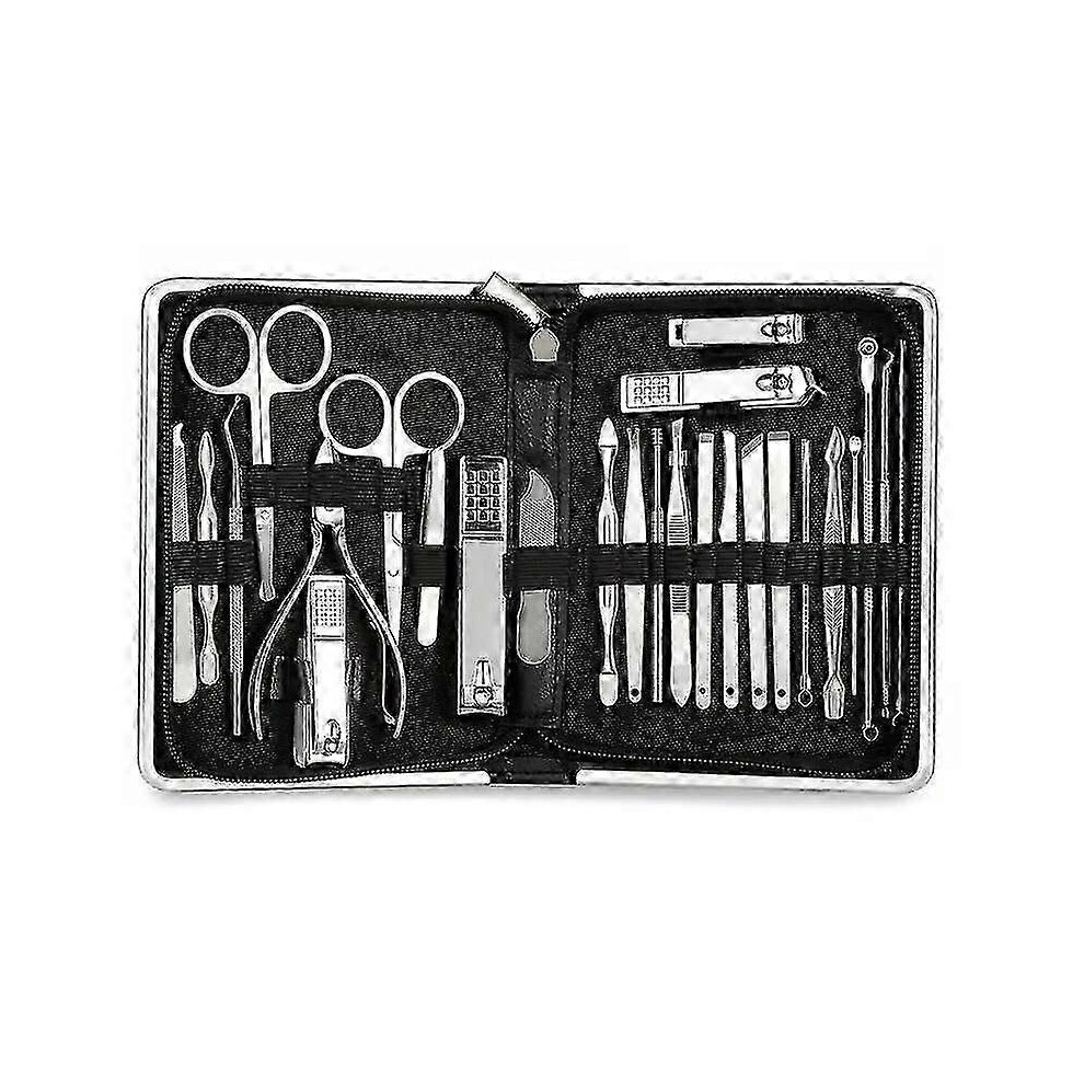26-Piece Stainless Steel Nail Clippers Manicure Set with Cutter, Scissor & Cuticle Nipper