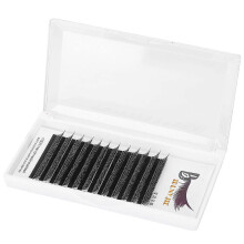0.07mm W Shaped False Eyelashes, C Curve 9mm, Grafting Extension