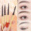 Waterproof Eyebrow Pencil, Triangle Microblading Pen, Small Gold Bar, Brown 1