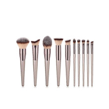 Synthetic Bristles Makeup Brush Set, Champagne Gold, Professional for Sensitive Skin, Versatile Shapes