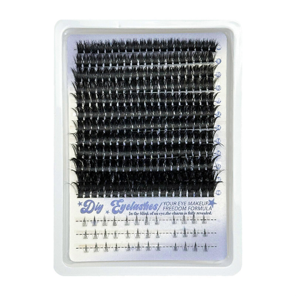 204 DIY Individual Cluster False Eyelashes Thick Volume Natural Look Segmented