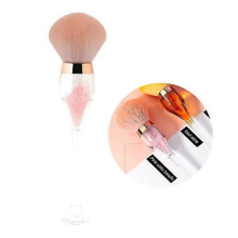 Pinceau à ongles rose 1 pièce 25-26, style verre à vin, en fibres artificielles, pour fond de teint et blush.
