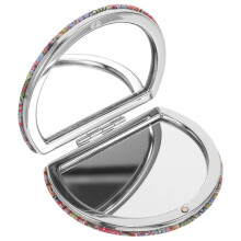 Retro Compact Mirror 7.5x6.3x1.2cm HD Reflection Portable Travel Small Purse