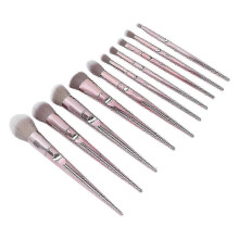 10pcs Soft Thumb Handle Makeup Brush Set, Powder Eye Shadow & Highlight, Champagne Gold