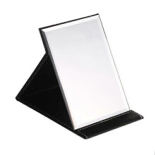Miroir pliable en cuir, miroir de maquillage portable, miroir de table, miroir de coiffeuse épais HD Princesse