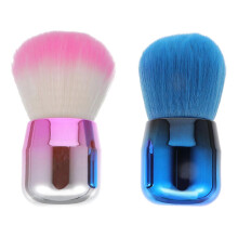 Ensemble de 2 mini pinceaux Ă fond de teint 4x4x9cm de couleurs assorties pour poudre et blush