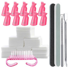 Kit di 7 strumenti per manicure e nail art multicolore con lime e buffer a grana 100/180 e rimuovi cuticole.