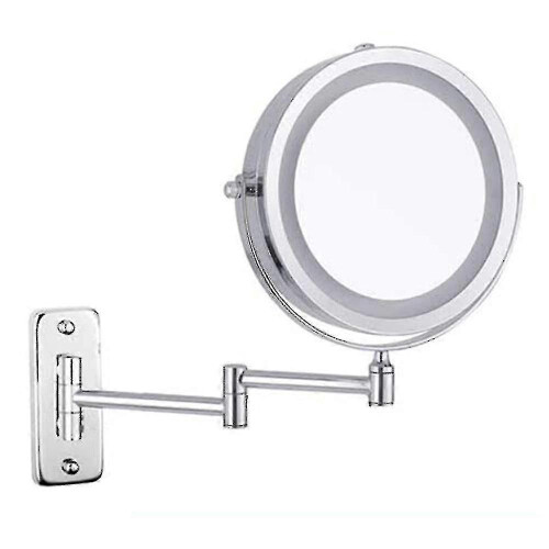 Wall Mounted 10x Magnifying Double Sided LED Makeup Mirror