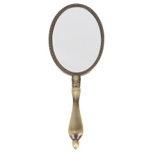20x7cm Retro Compact Metal Hand Mirror, Portable Makeup Mirror for Home & Travel