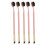 Lot de 5 pinceaux à paupières roses doux à double embout 1