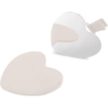 Miroir de poche compact en forme de cœur en acier inoxydable avec pochette en cuir PU, mini miroir de voyage portable pour femmes