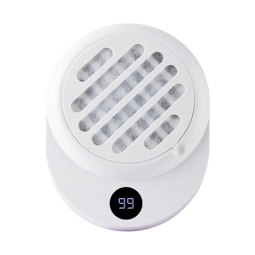 White Brushless Motor Nail Dust Collector, Quiet & High Efficiency Filter, Professional Manicure Tool