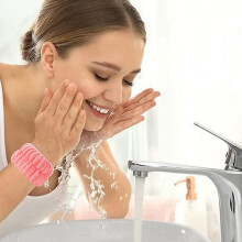 Ensemble bandeau de maquillage et bracelet de toilette en flanelle microfibre pour femme – Douche, Spa, Yoga
