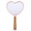 Hand Held Heart Shape Pink Glass Mirror 1