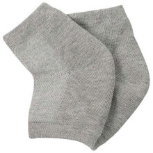 Calcetines de gel multicolor gris, 1 par, para grietas en el talón, media malla transpirable, protección para el talón, regalo.