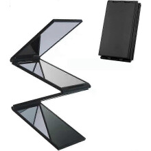 Four Panel Folding Mirror, 4-Sided Handheld Compact Tabletop Mirror for Self Styling & Hair Cutting