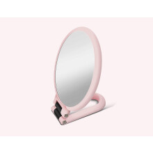 Lot de 2 miroirs de poche double face - Miroir de voyage pliable 5x avec poignée pour maquillage et coiffure