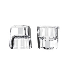 Vaso de cristal para manicura, herramienta de 2 piezas, accesorio de belleza para uñas