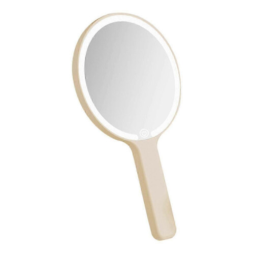 LED Handheld Makeup Mirror, Portable Rechargeable Fill Light Beauty Kit