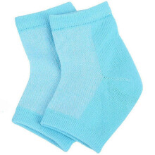 Calcetines de gel multicolor azul para talón agrietado, 1 par, de media malla transpirable de algodón.
