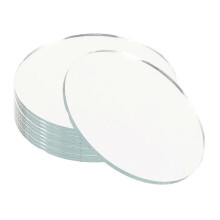 Feuilles de miroir blanches de 5 x 5 x 0,1 cm (10 pièces) pour maquillage, loisirs créatifs et bricolage.