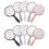 10 Pcs Handheld Round Travel Makeup Mirrors, Portable Compact Set 1