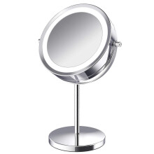 LED Light Magnifying Makeup Mirror, Double Sided 5X, 360 Rotation Vanity Mirror