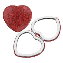 Red 7.40x7.10x1.10cm Pocket Purse Makeup Mirror, Portable 2Pcs