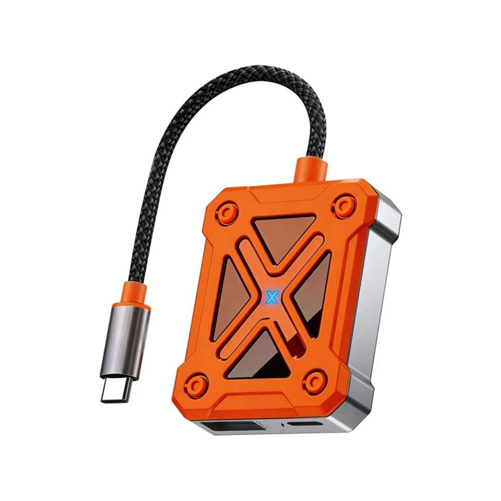 2-In-1 Usb C Otg Adapter External Sound Card Converter, U Disk Adapter Usb Keyboard Mouse Converter Orange 6032516059320