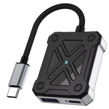 USB C to OTG Cable Charger Adapter, 2-in-1 USB-C Splitter with 60W Fast Charging USB Keyboard and Mouse Converter