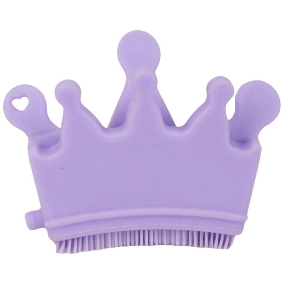 Purple 2x Silicone Nail Brushes Set: Cleaner, Separator, Crown Pen Rack & Nail Holder