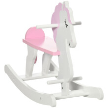 Cheval à bascule en bois pour enfants de 1 à 3 ans, avec guidon et pédales, capacité de charge de 50 kg