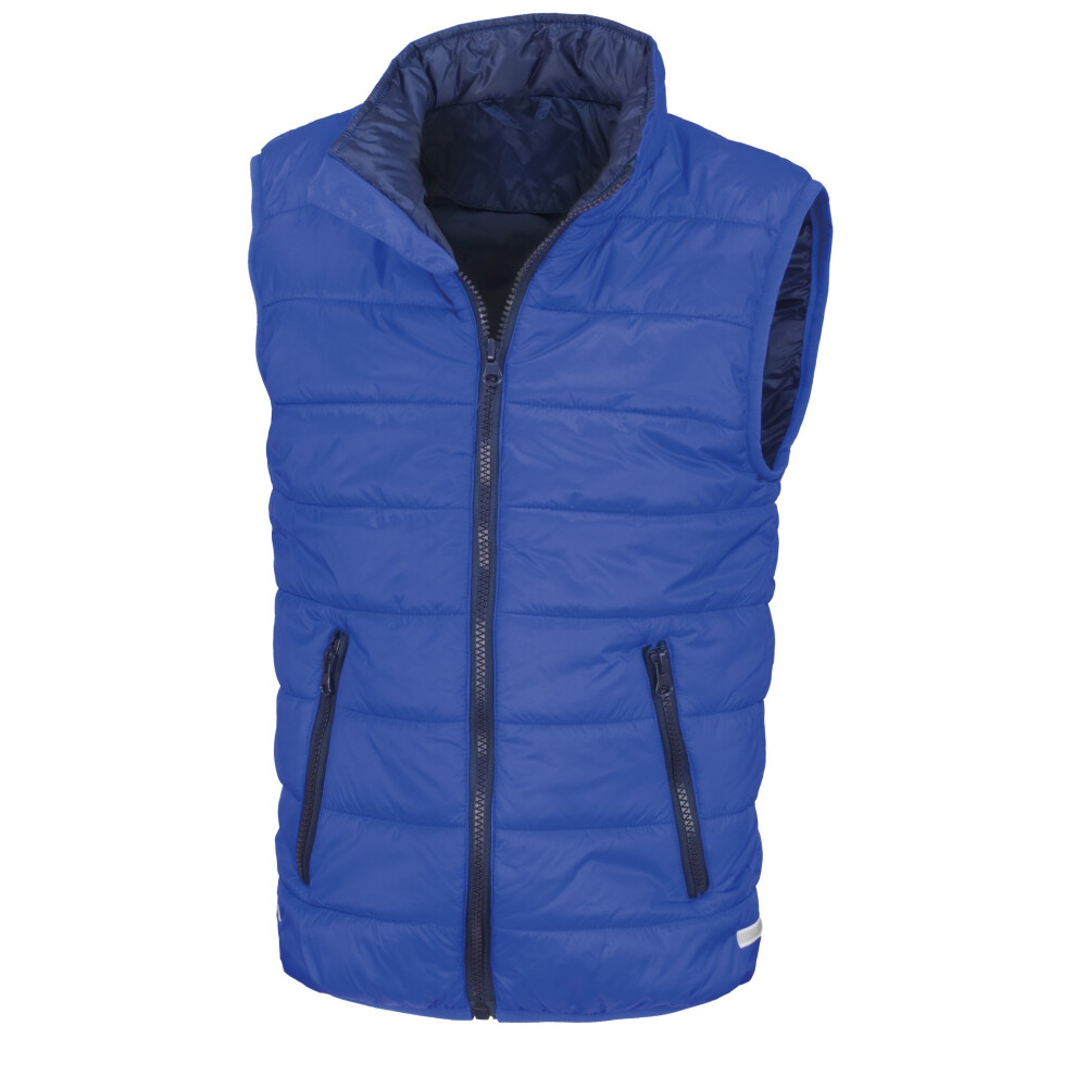 Result (2Xl, Royal/Navy) Core Childrens/Kids Sleeveless Zip Up Bodywarmer Multicoloured