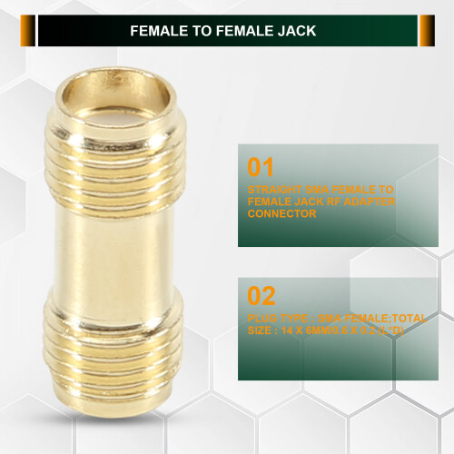 Rechte SMA Vrouwelijk Naar Vrouwelijk Jack RF-Adapterconnector 1