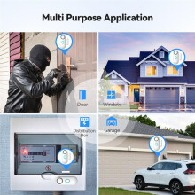 Wireless Door Window Sensor Security Alarm System Remote Control 120dB Anti Theft for Kids Cabinet Safety Home