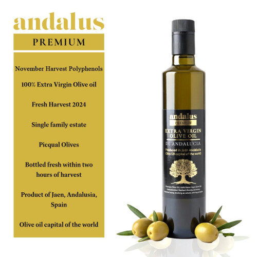 Andalus High Polyphenol Extra Virgin Olive Oil - Ancient Roots, 1