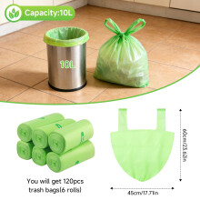 Biodegradable Food Waste Bags 10L Small Compostable Caddy Bin Bags Lin