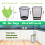 KITBEST Biodegradable Bin Liners 30L Tie Handle, Strong Compostable 2