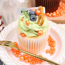 Orange Pearl Sprinkles for Cake Decorations 130g Mother Of Pearl Sugar