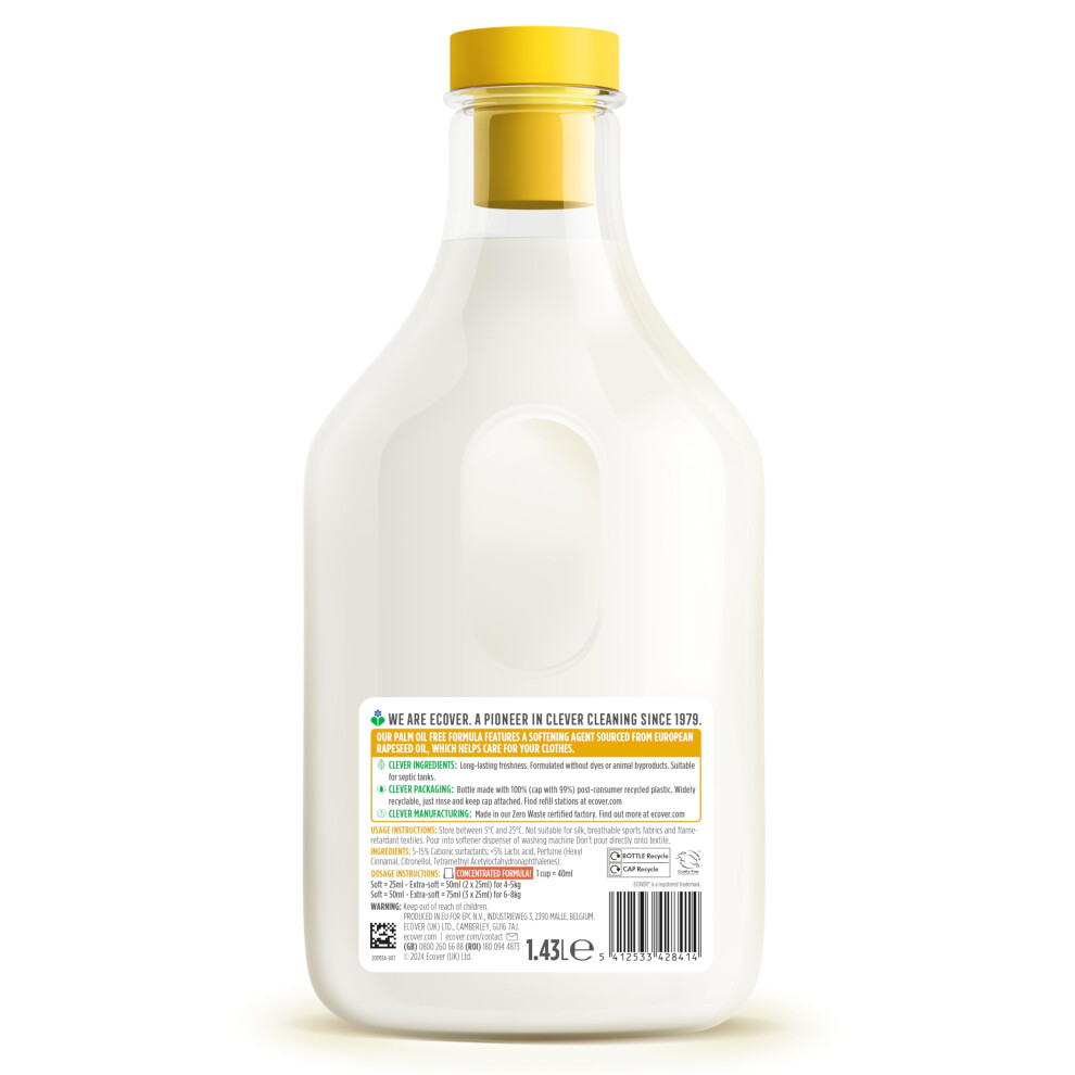 Ecover Concentrated Fabric Softener Fabric Conditioner To Soften Your